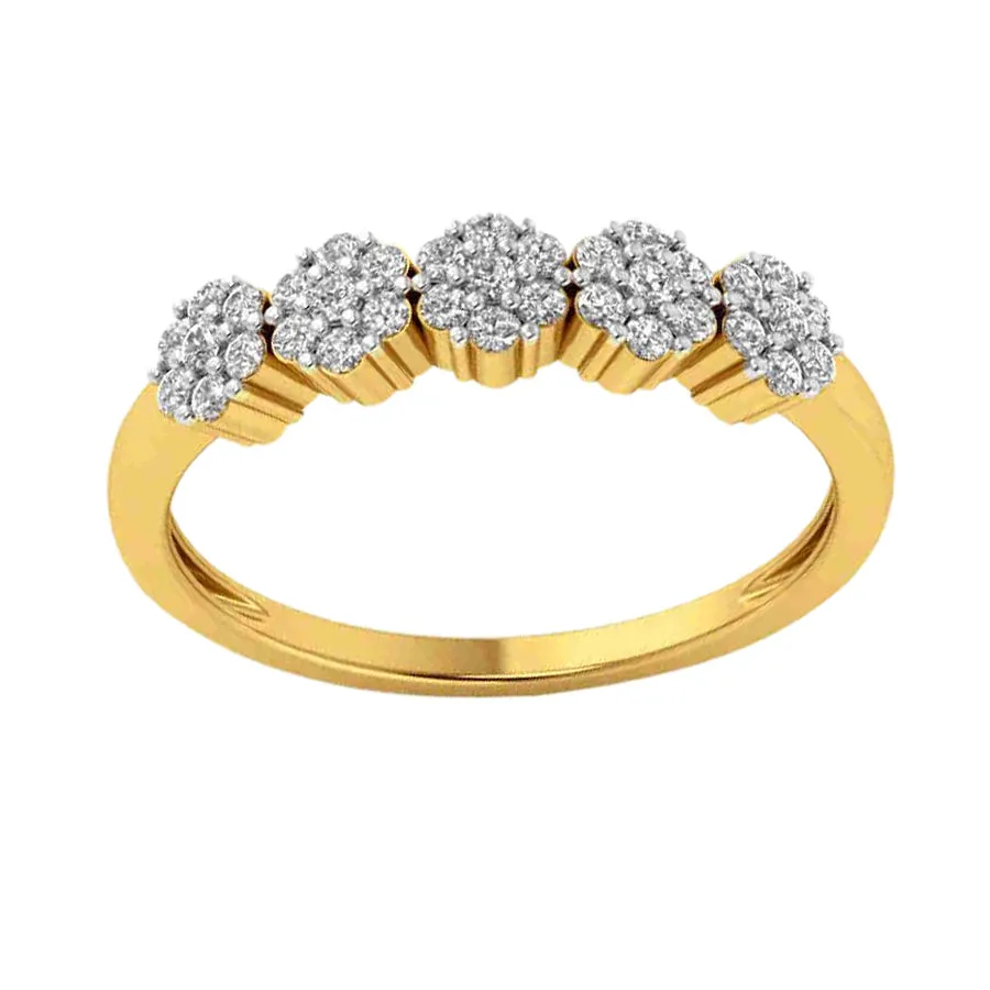 0.50ctw 5-Flower Diamond Fashion Band in White Gold