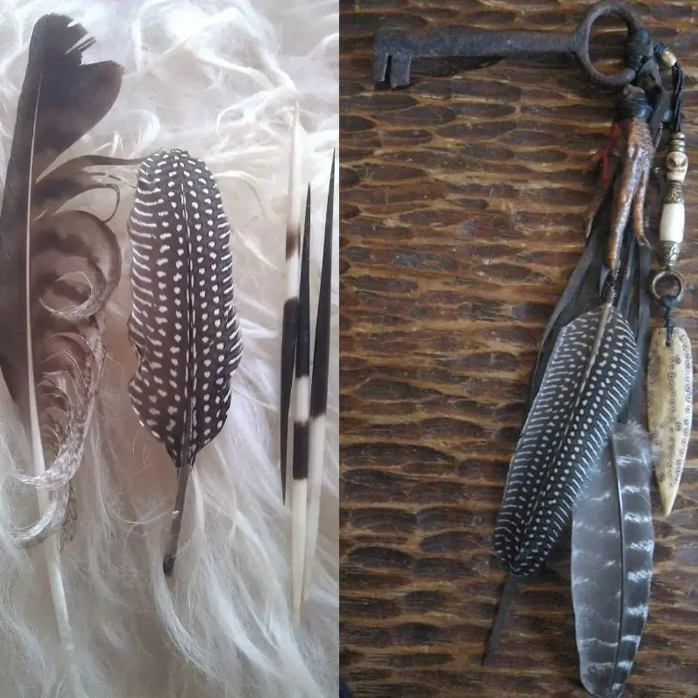 100Pcs 15-20CM Natural Pheasant Spotted Feathers DIY Crafts
