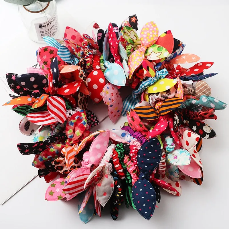 10/20Pcs Bunny Ear Hair Ties