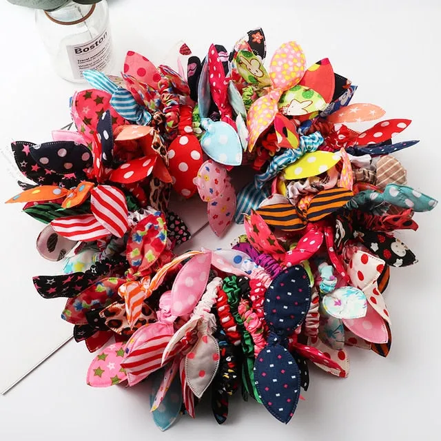 10/20Pcs Bunny Ear Hair Ties
