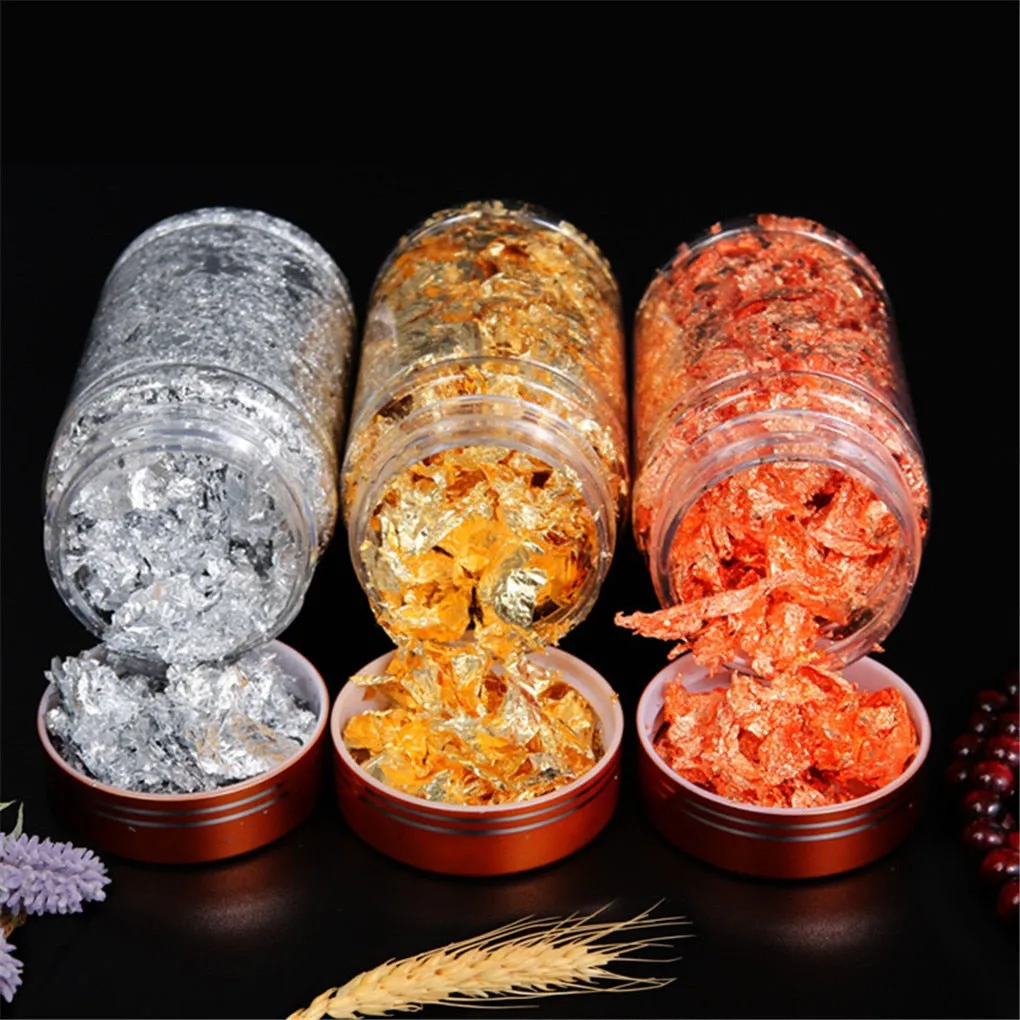 10g Gold Leaf Flakes Gilding Handicrafts