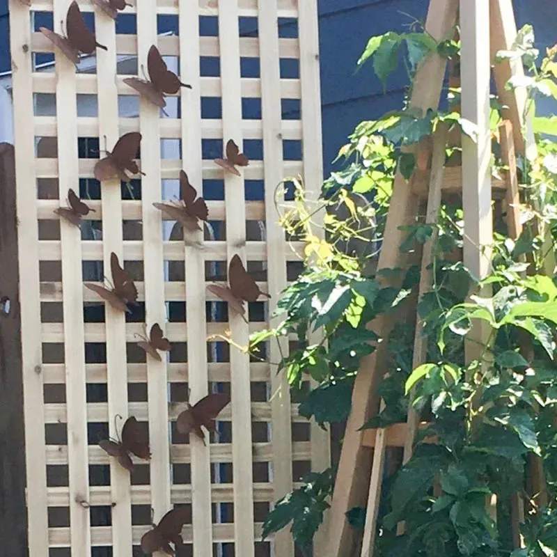 15 Pcs Rustic Metal Butterflies Rusty Metal Garden Decor Wall Art