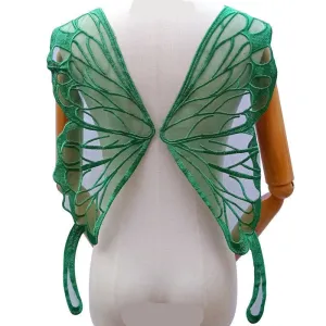 1Pair Butterfly Wings Embroidered Large DIY Appliqué 65X23cm