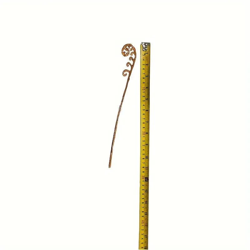 1pc Fern Fronds Rusty Metal Plant Stake Home And Garden Decor