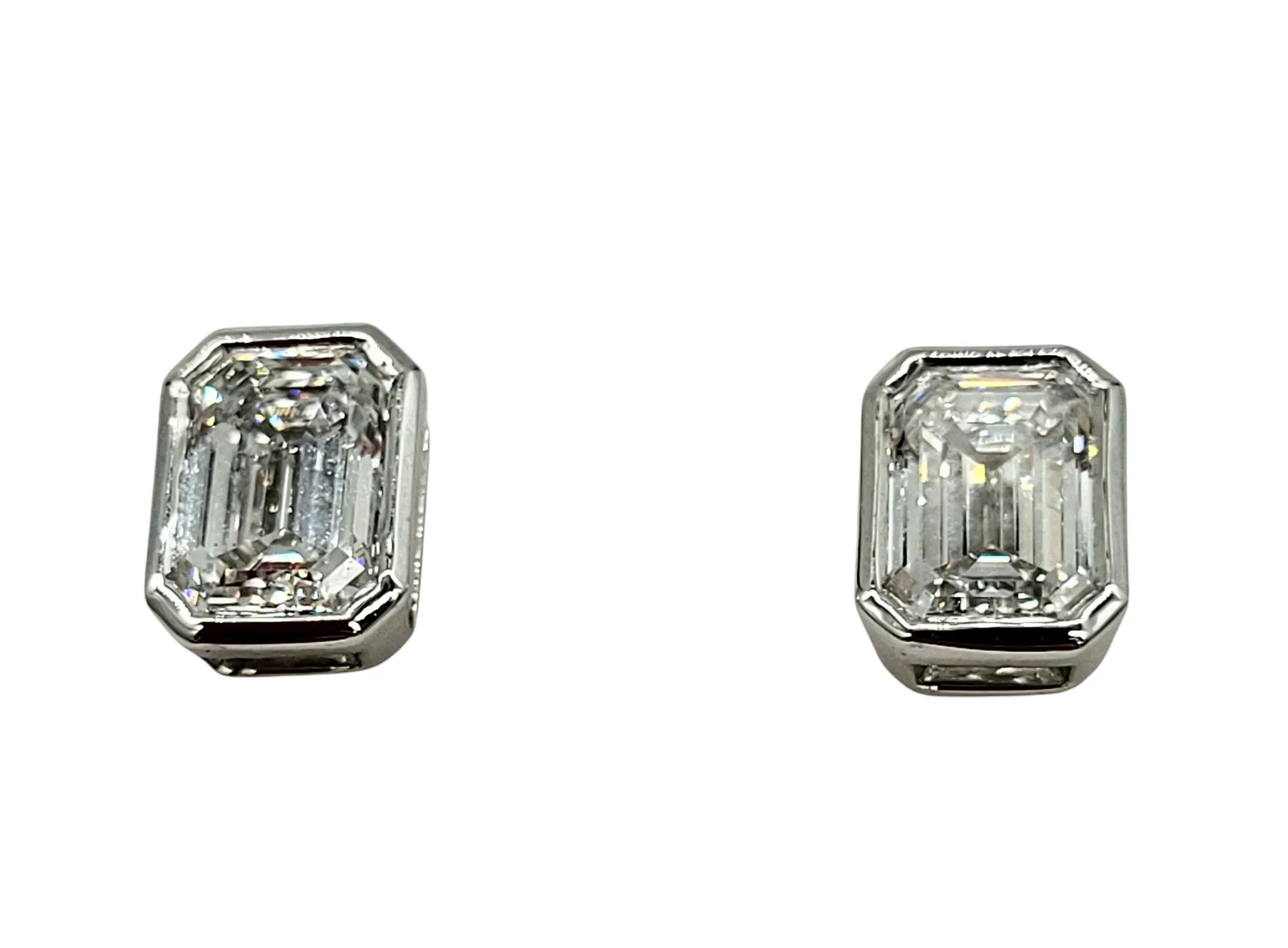 2.04 Carat Emerald Cut Lab Grown Diamond Studs