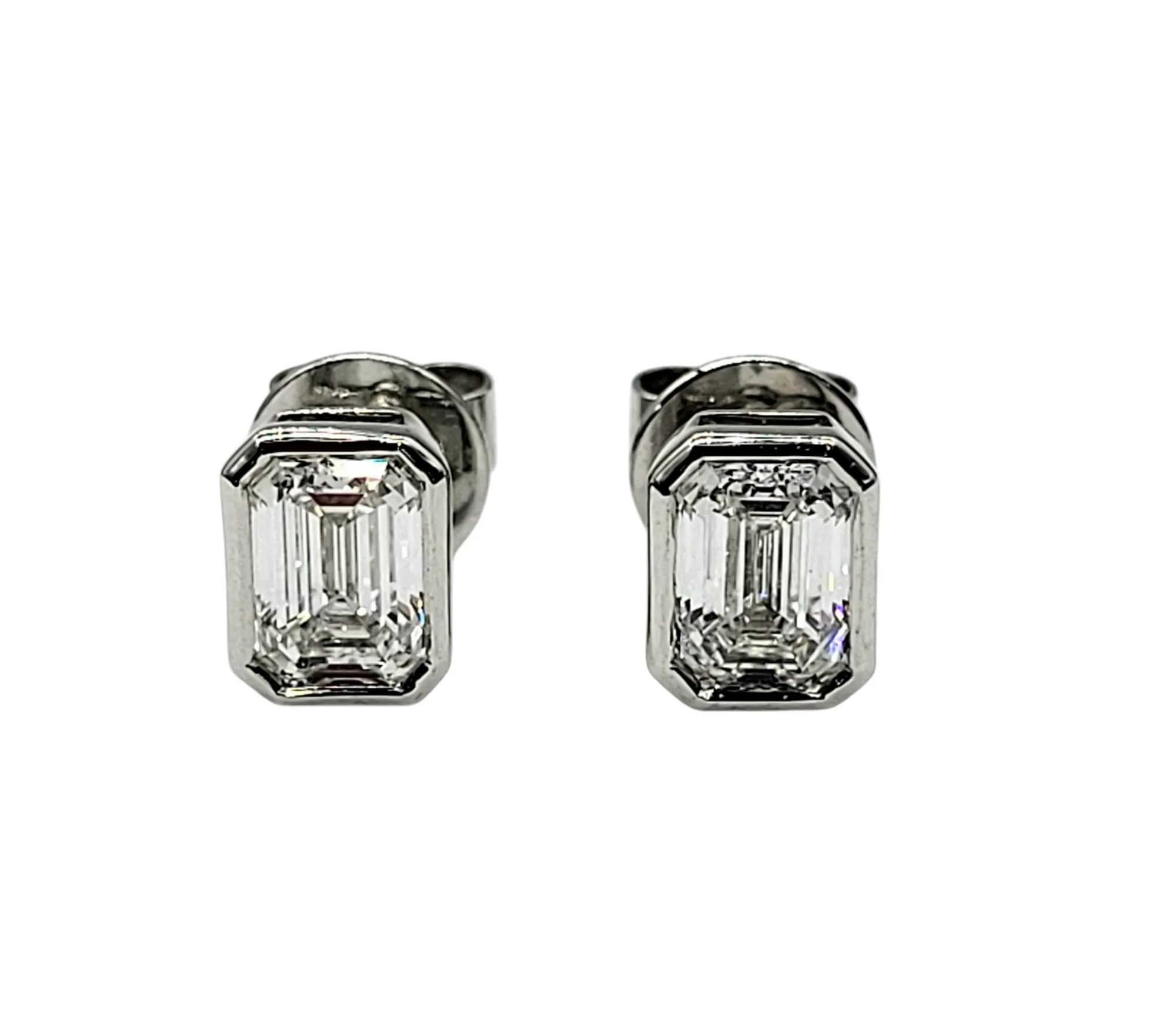 2.04 Carat Emerald Cut Lab Grown Diamond Studs