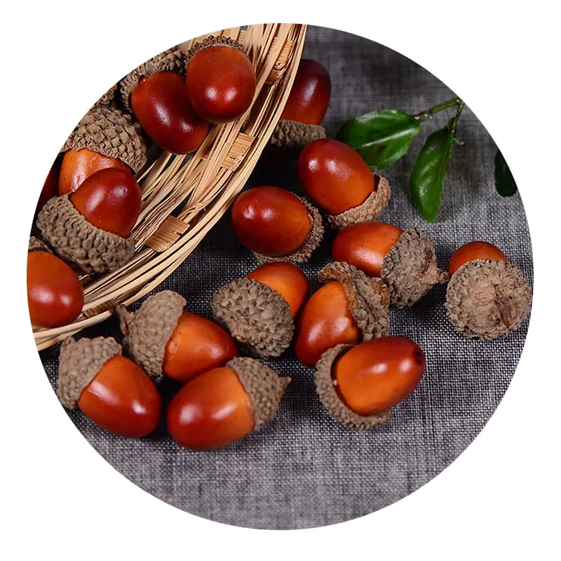 20/50pcs Acorns Mini Artificial Artificial Christmas Decor