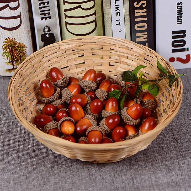 20/50pcs Acorns Mini Artificial Artificial Christmas Decor