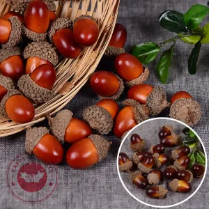 20/50pcs Acorns Mini Artificial Artificial Christmas Decor
