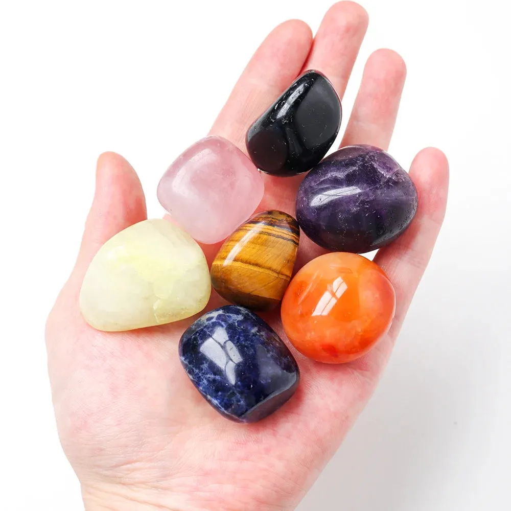 20pc Natural Crystal Gift Box Amethyst Raw Stone Selenite Healing Stones