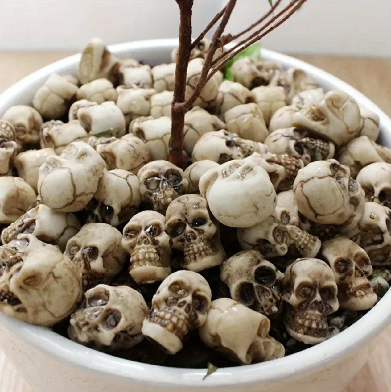 20pcs Mini Skulls Decor Skeleton Heads DIY Halloween Crafts Decoration