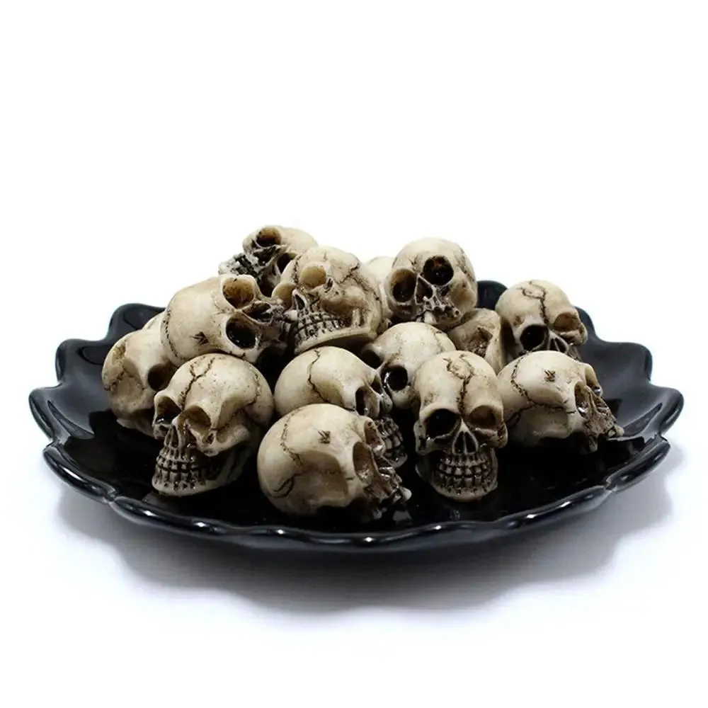 20pcs Mini Skulls Decor Skeleton Heads DIY Halloween Crafts Decoration