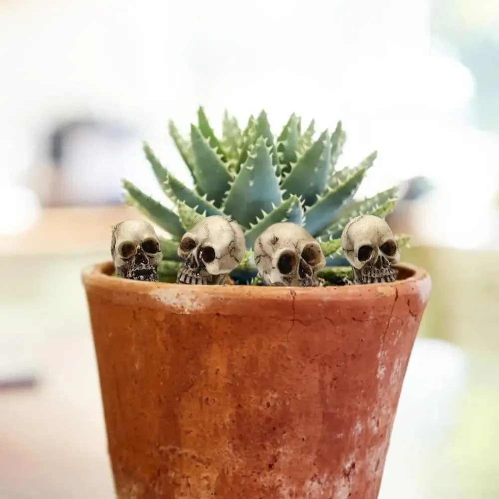 20pcs Mini Skulls Decor Skeleton Heads DIY Halloween Crafts Decoration
