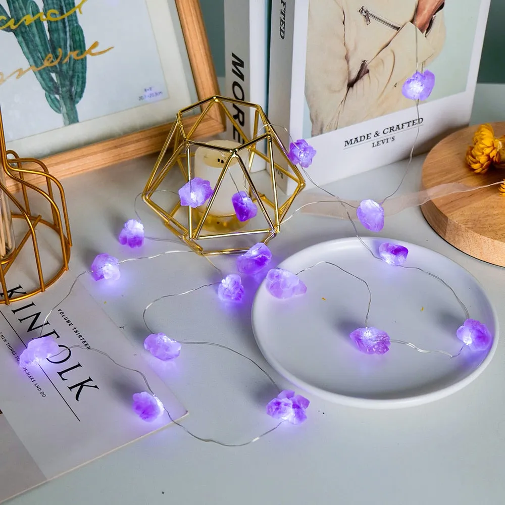 2M Natural Quartz Crystal Energy String Lights