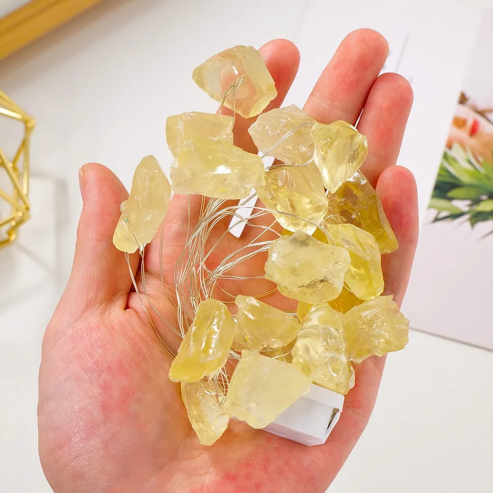 2M Natural Quartz Crystal Energy String Lights