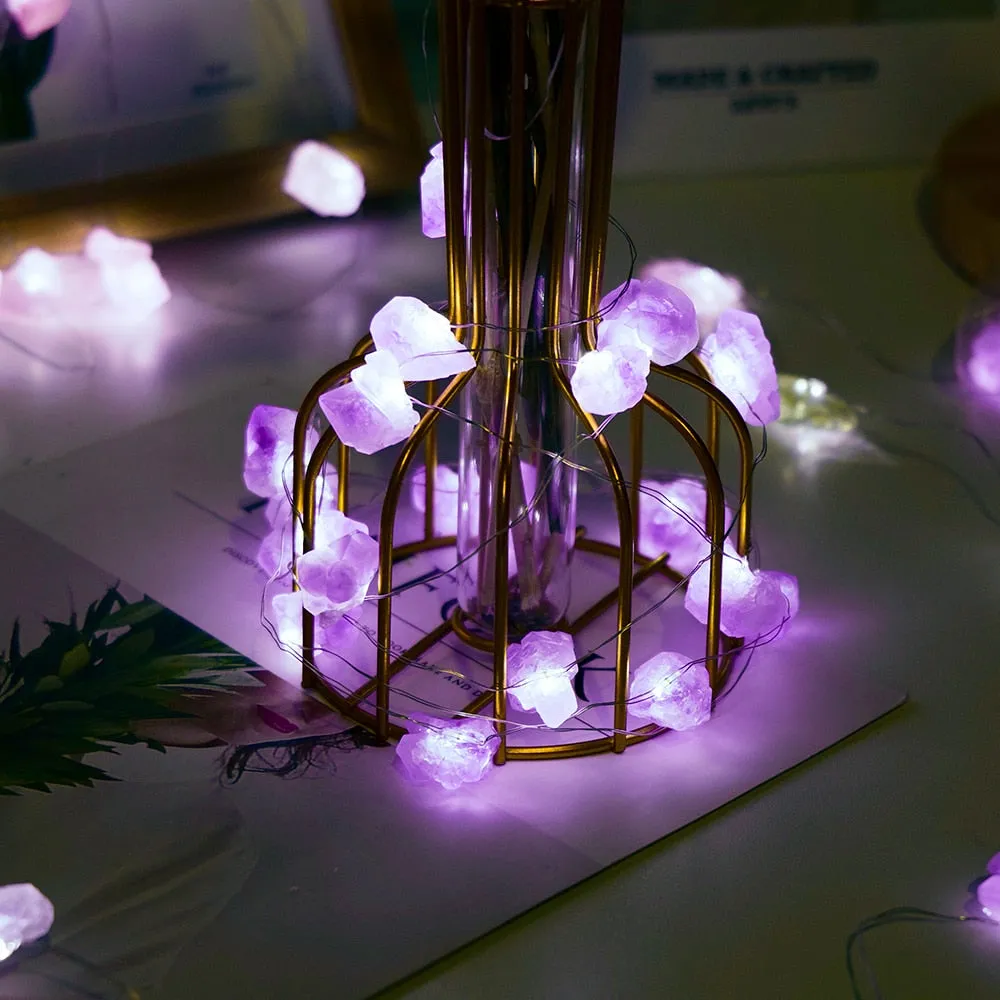 2M Natural Quartz Crystal Energy String Lights