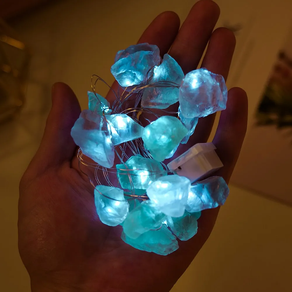 2M Natural Quartz Crystal Energy String Lights
