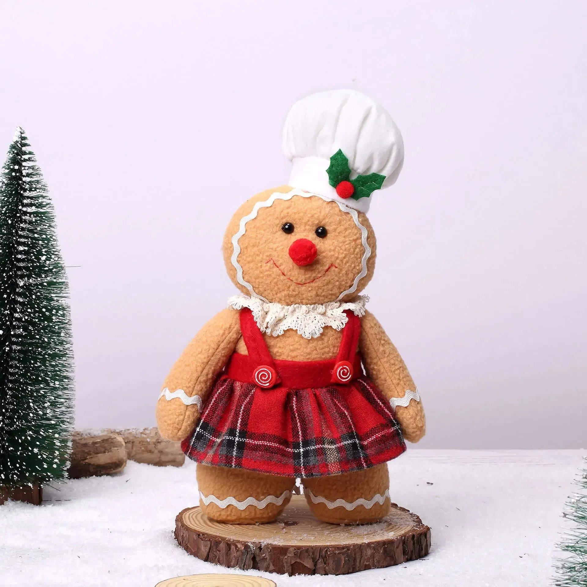 30cm Gingerbread Man and Woman Dolls Christmas Plushies