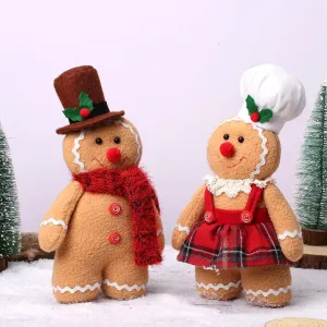 30cm Gingerbread Man and Woman Dolls Christmas Plushies