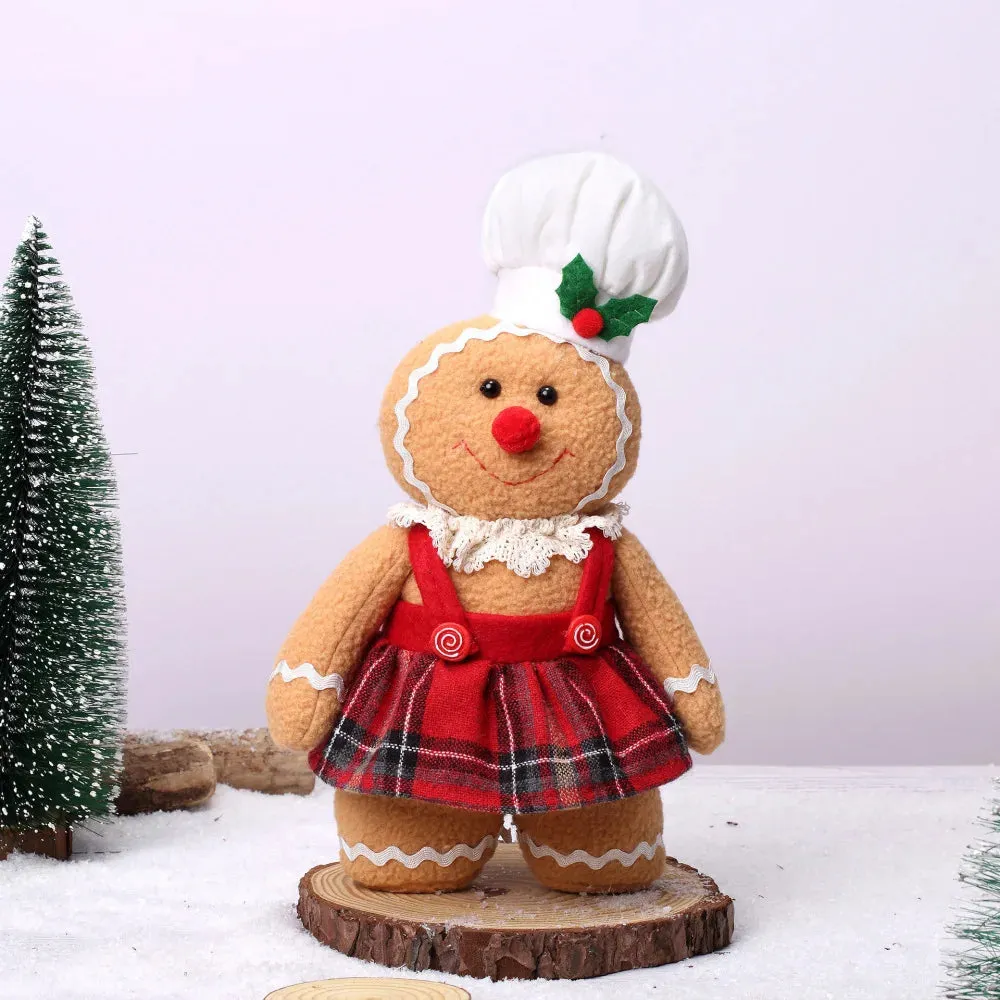 30cm Gingerbread Man and Woman Dolls Christmas Plushies