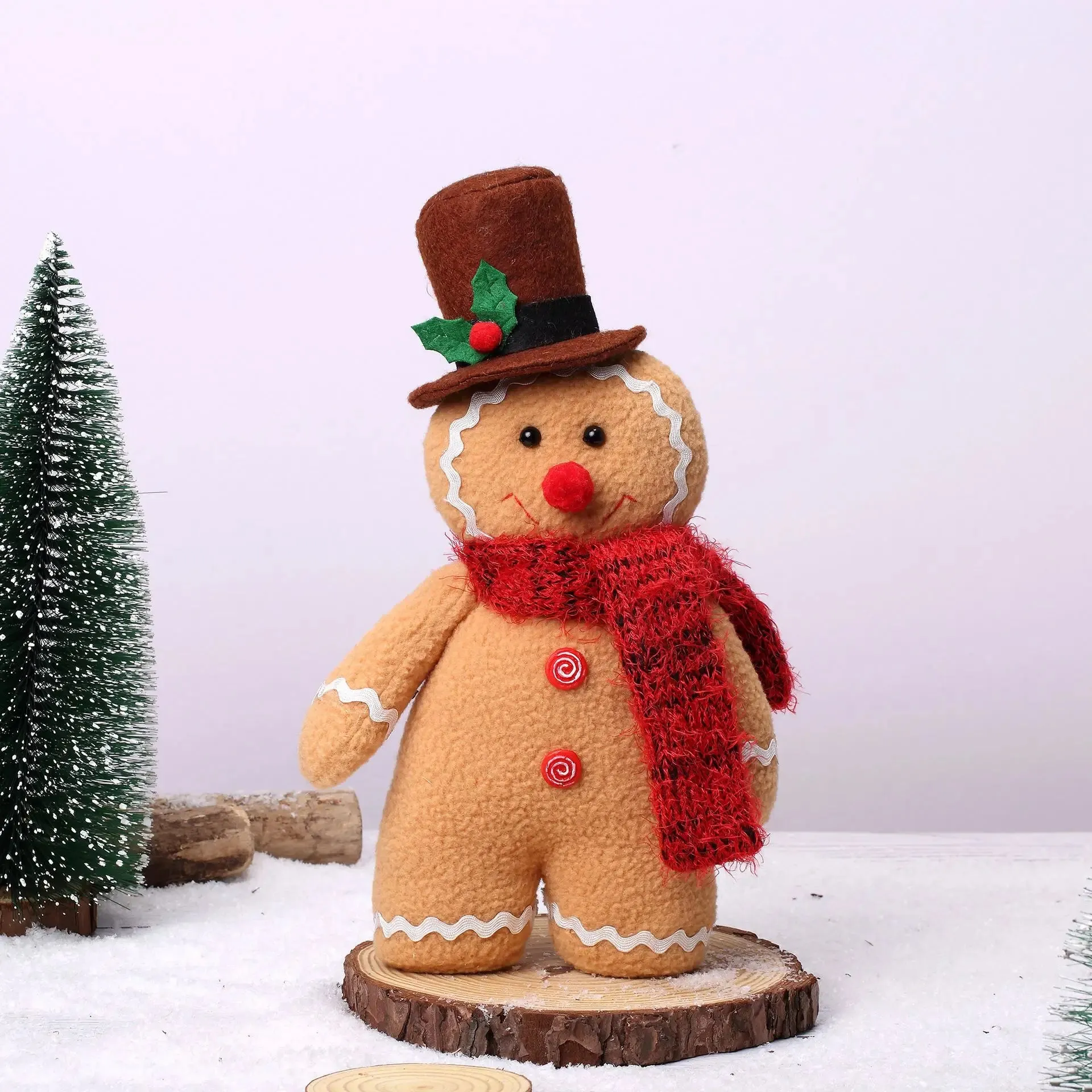 30cm Gingerbread Man and Woman Dolls Christmas Plushies