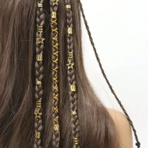 36pcs Mixed Sets Hair Ring Clips Dread Locks Hair Braiding Metal Cuffs