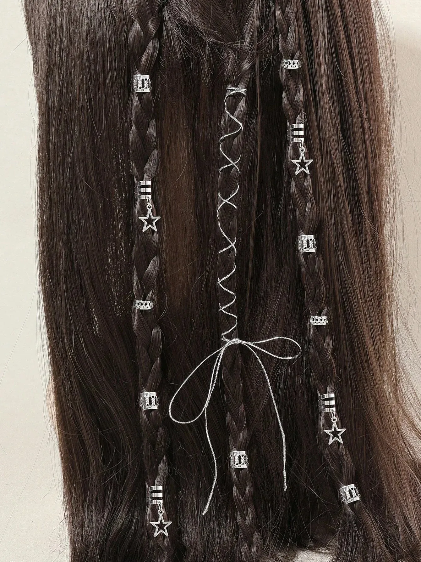 36pcs Mixed Sets Hair Ring Clips Dread Locks Hair Braiding Metal Cuffs