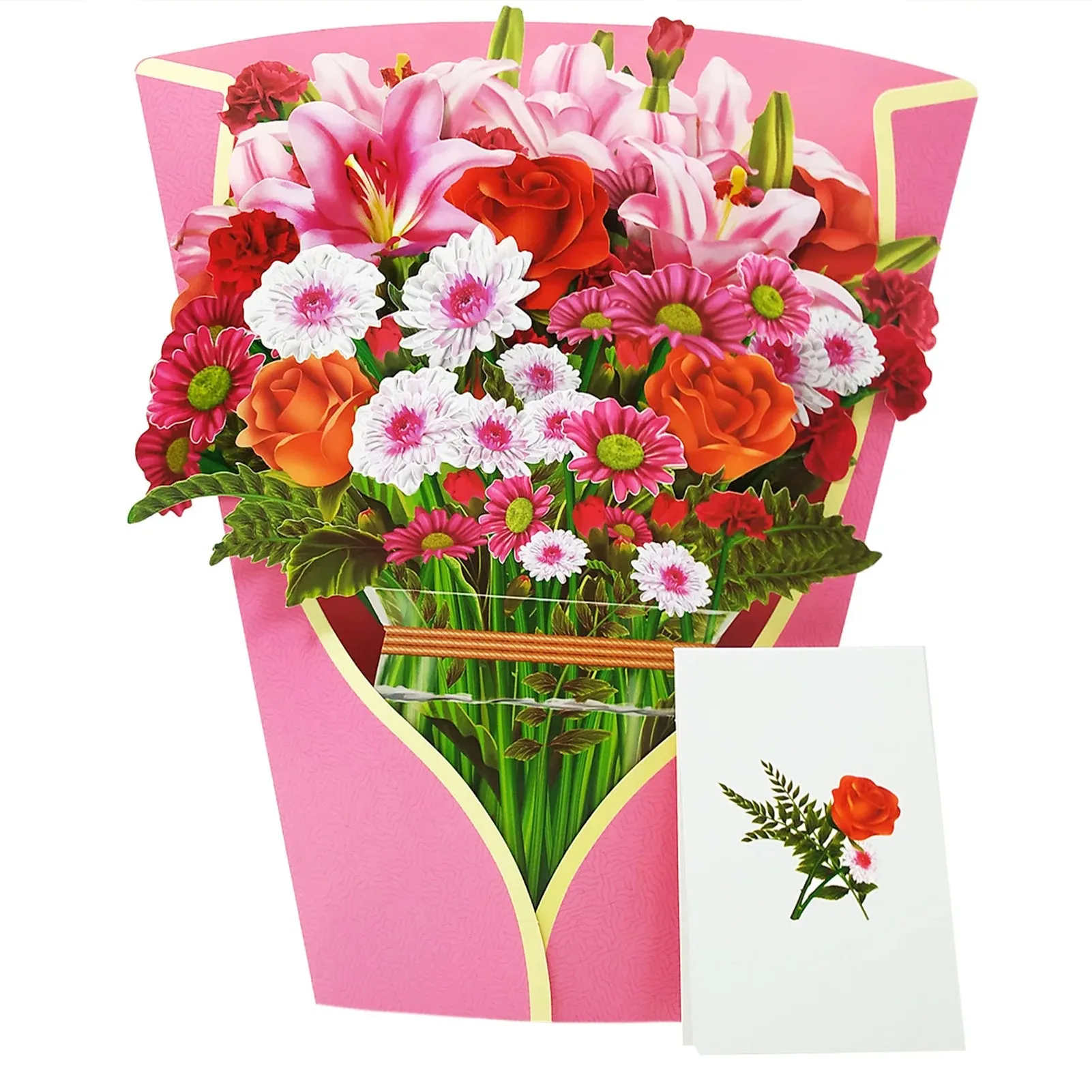 3D Flower Bouquet Greeting Card A4 Size