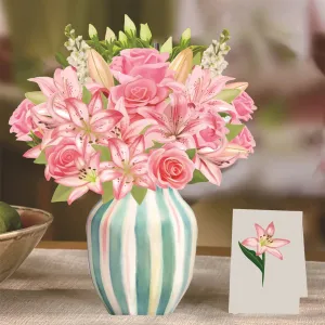 3D Flower Bouquet Greeting Card A4 Size