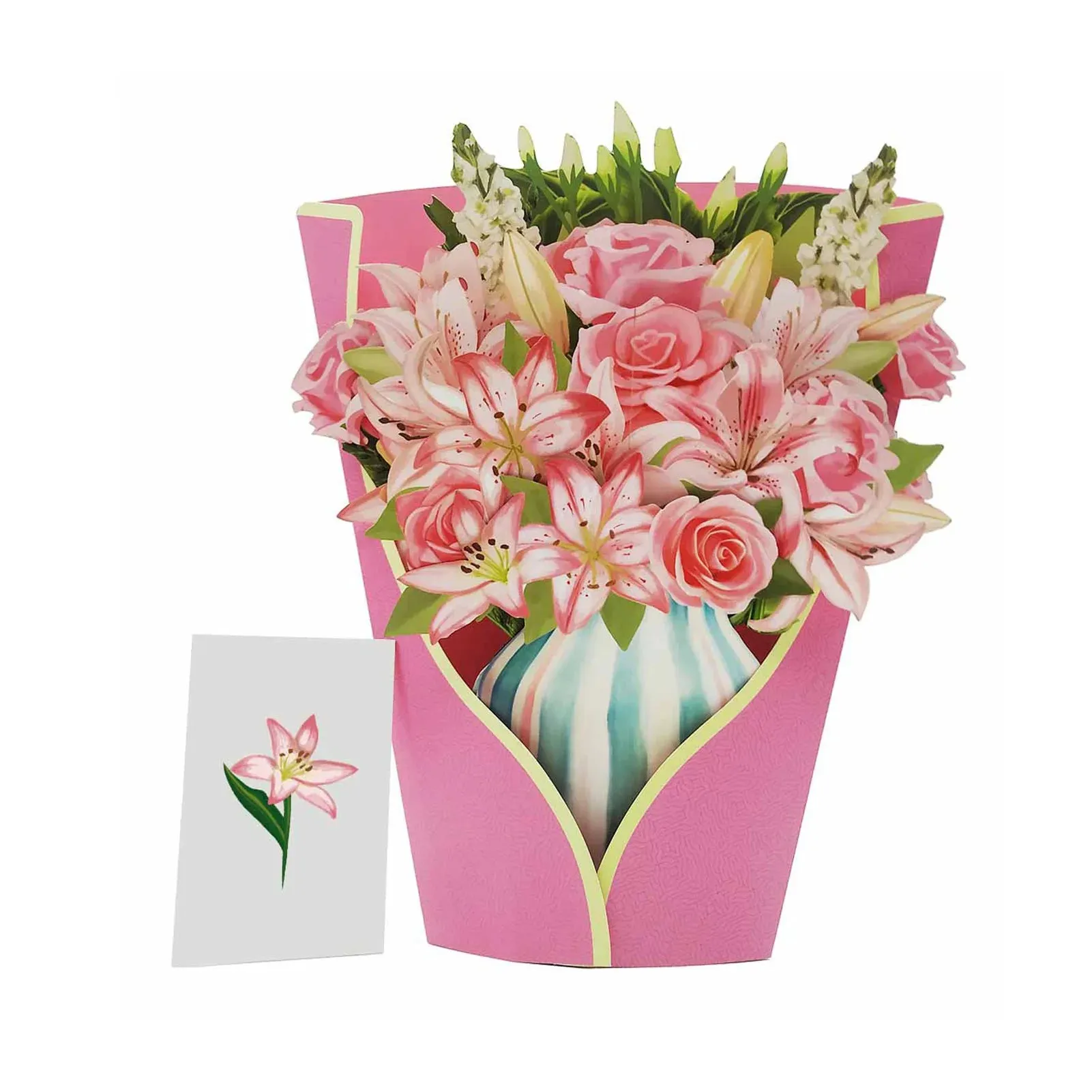 3D Flower Bouquet Greeting Card A4 Size