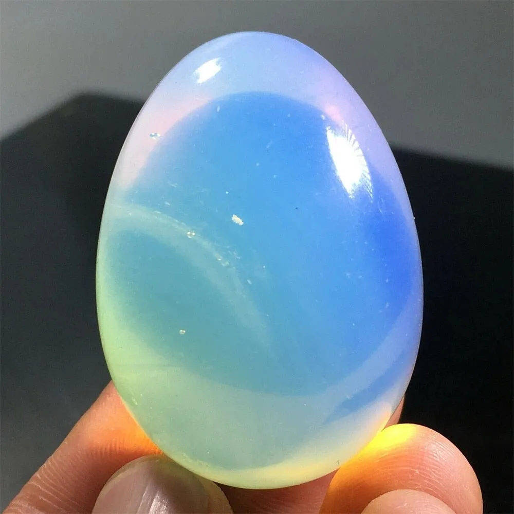 48mm Natural Crystal Healing Stone Egg   Base