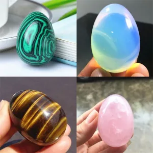 48mm Natural Crystal Healing Stone Egg   Base