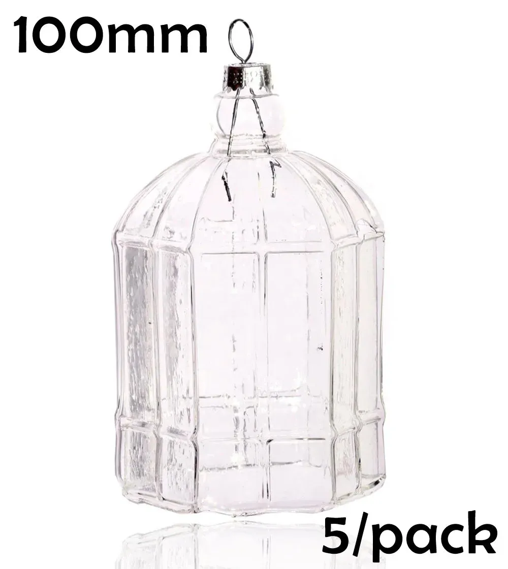 5 Pieces x DIY Paintable Fillable Shatterproof Christmas Decoration Ornaments 65mm Square Cube