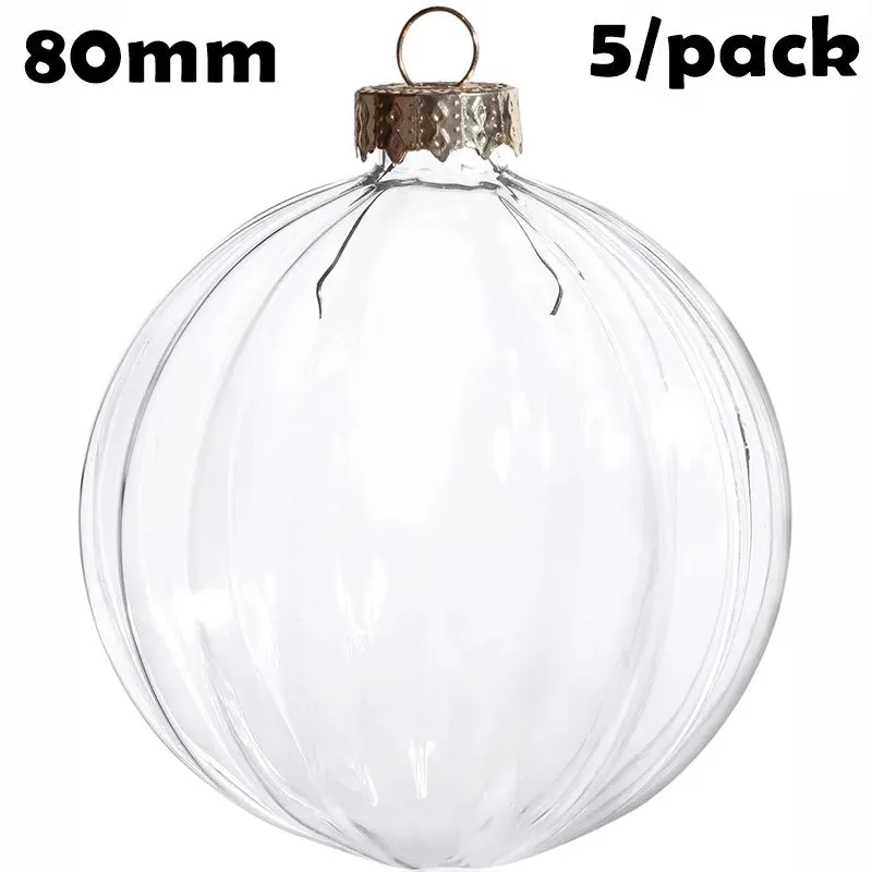 5 Pieces x DIY Paintable Home Wedding Christmas Decoration Ornament 90*60mm Glass Pine Cone Nut
