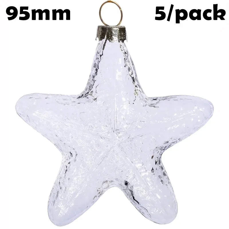 5 Pieces x DIY Paintable Home Wedding Christmas Decoration Ornament 90*60mm Glass Pine Cone Nut