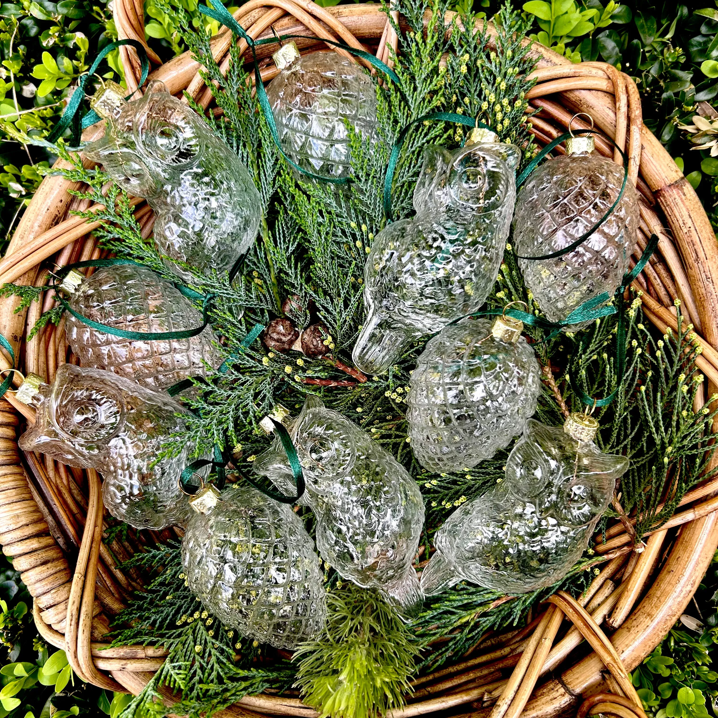 5 Pieces x DIY Paintable Home Wedding Christmas Decoration Ornament 90*60mm Glass Pine Cone Nut