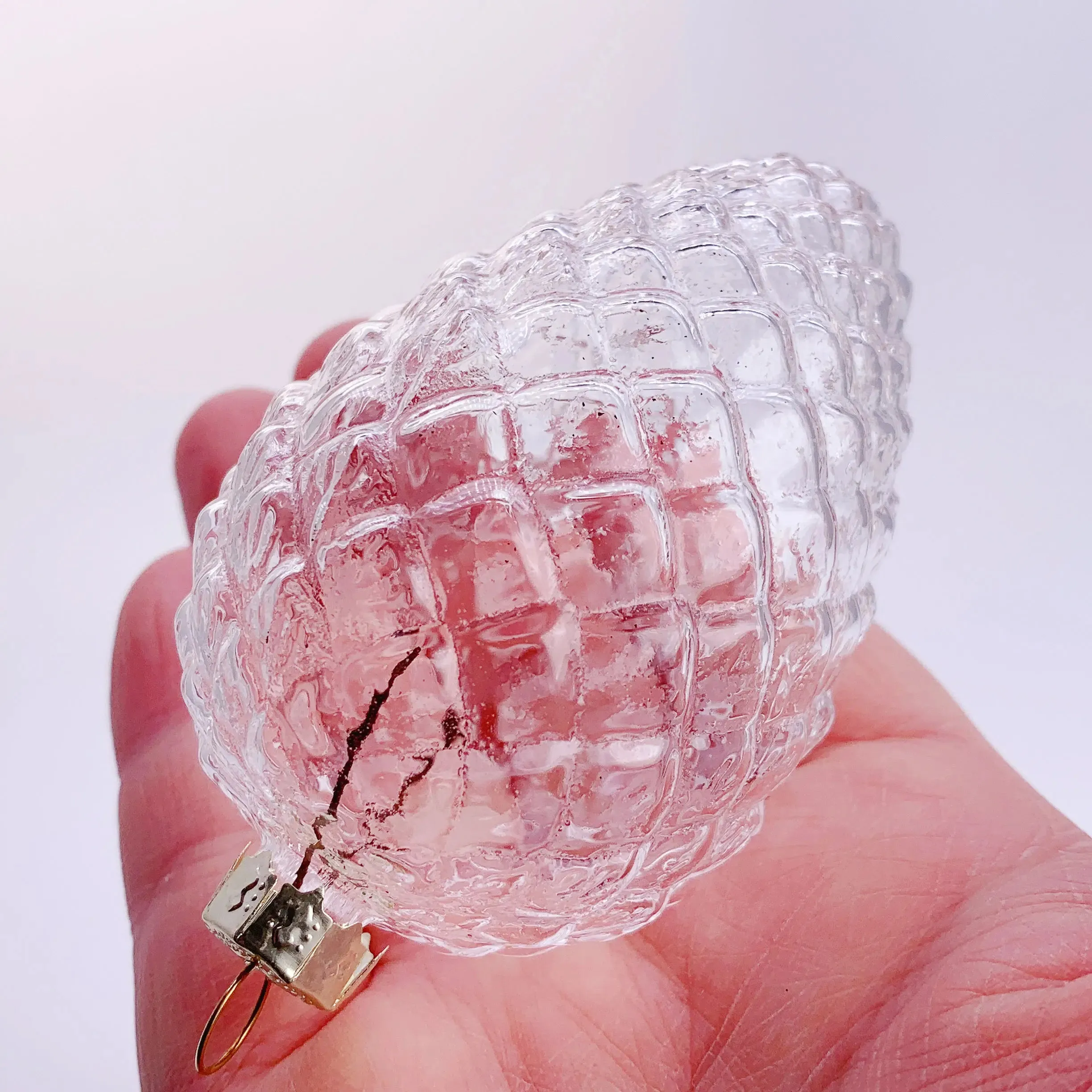 5 Pieces x DIY Paintable Home Wedding Christmas Decoration Ornament 90*60mm Glass Pine Cone Nut