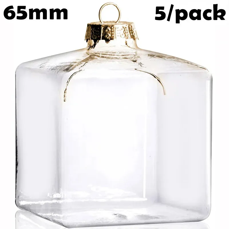 5 Pieces x DIY Paintable Home Wedding Christmas Decoration Ornament 90*60mm Glass Pine Cone Nut
