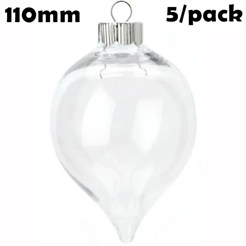5 Pieces x DIY Paintable Home Wedding Christmas Decoration Ornament 90*60mm Glass Pine Cone Nut