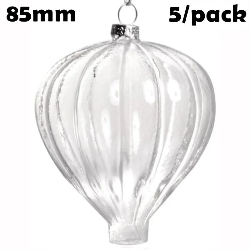 5 Pieces x DIY Paintable Home Wedding Christmas Decoration Ornament 90*60mm Glass Pine Cone Nut