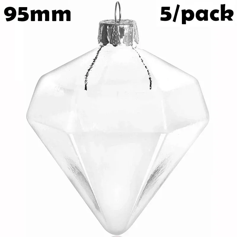 5 Pieces x DIY Paintable Home Wedding Christmas Decoration Ornament 90*60mm Glass Pine Cone Nut