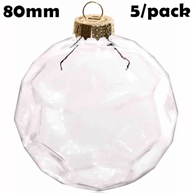 5 Pieces x DIY Paintable Home Wedding Christmas Decoration Ornament 90*60mm Glass Pine Cone Nut