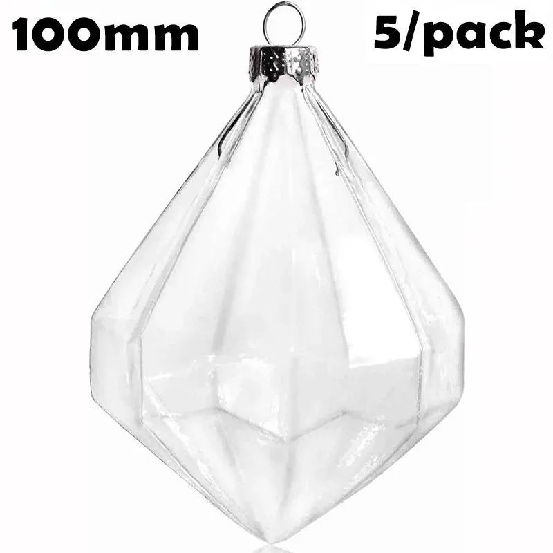 5 Pieces x DIY Paintable Home Wedding Christmas Decoration Ornament 90*60mm Glass Pine Cone Nut