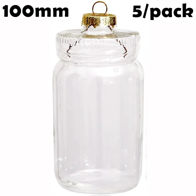 5 Pieces x DIY Paintable Home Wedding Christmas Decoration Ornament 90*60mm Glass Pine Cone Nut