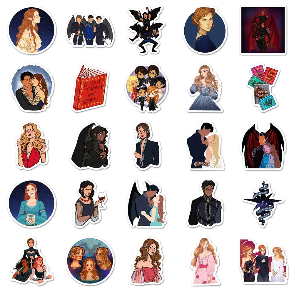 50pcs Acotar Stickers Feyre Fandom