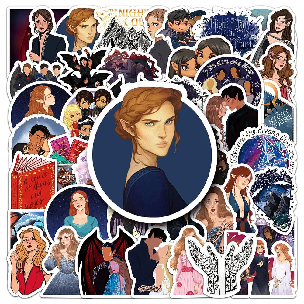 50pcs Acotar Stickers Feyre Fandom