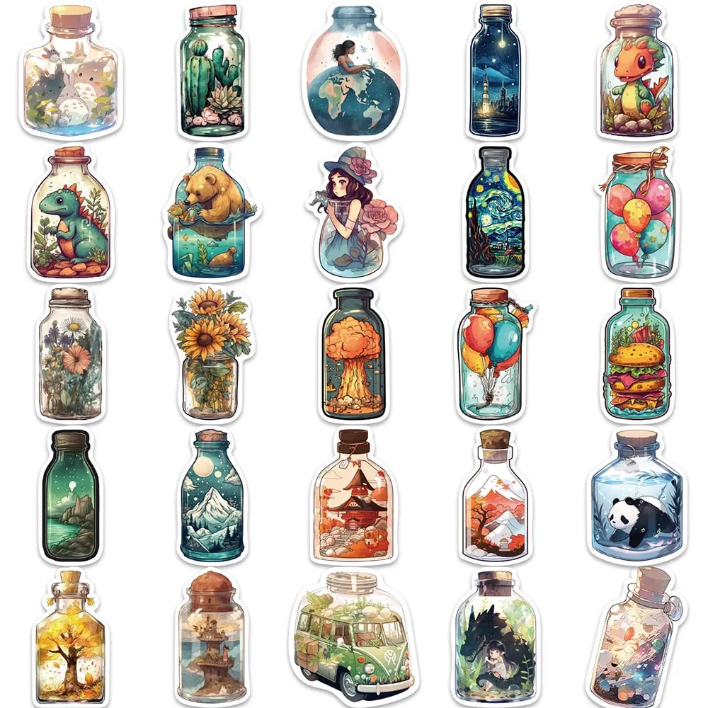 50PCS Bottle World Stickers Decals