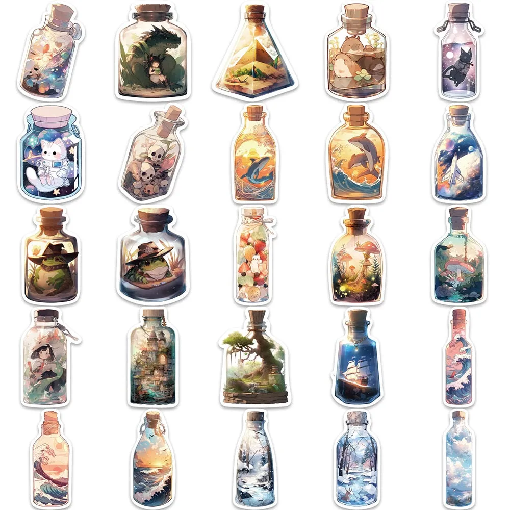 50PCS Bottle World Stickers Decals