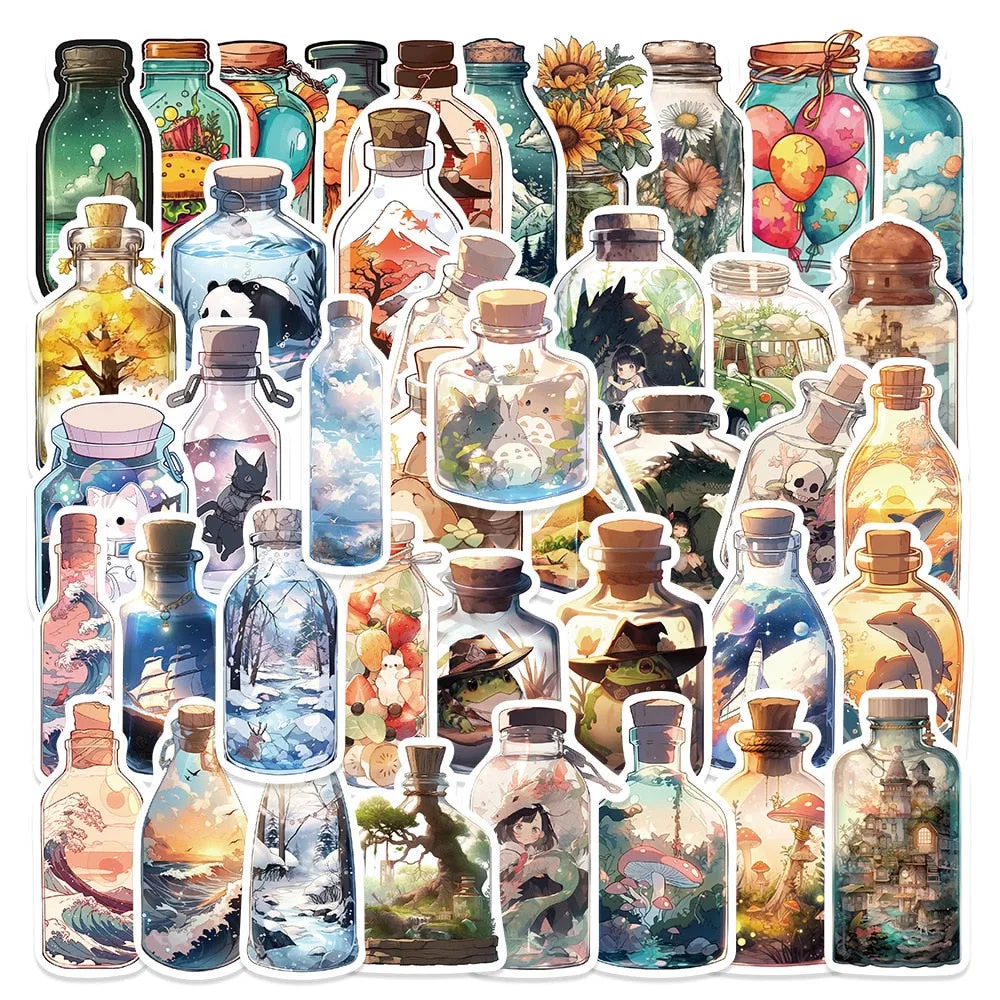 50PCS Bottle World Stickers Decals