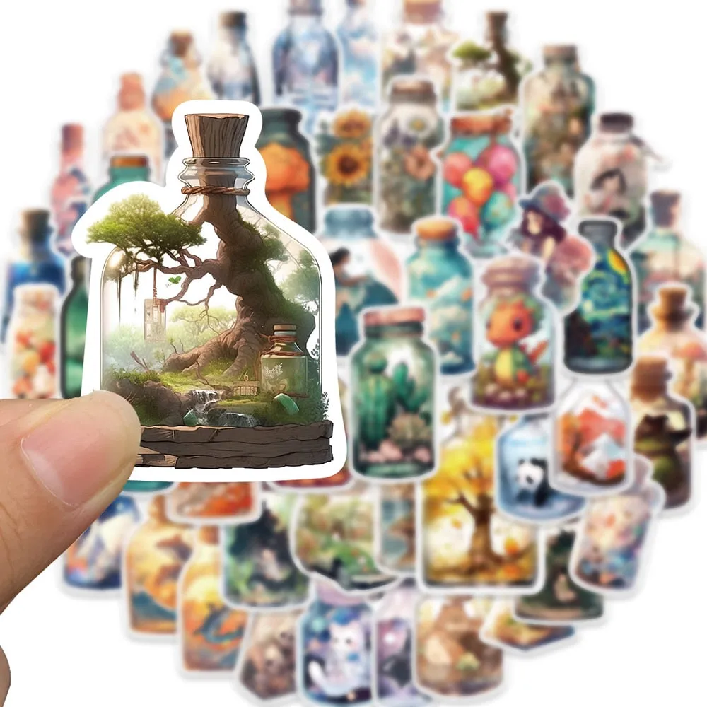 50PCS Bottle World Stickers Decals